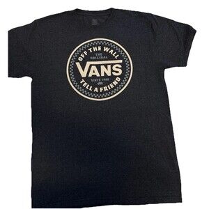Vans Blue T-Shirt Mens Vintage Size M “Off The Wall Tell A Friend” Y2K Streetwea